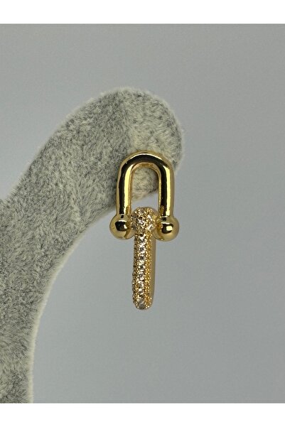 Uzak Işıklar Çelik Zirkon Taşlı Tfany Küpe Gold