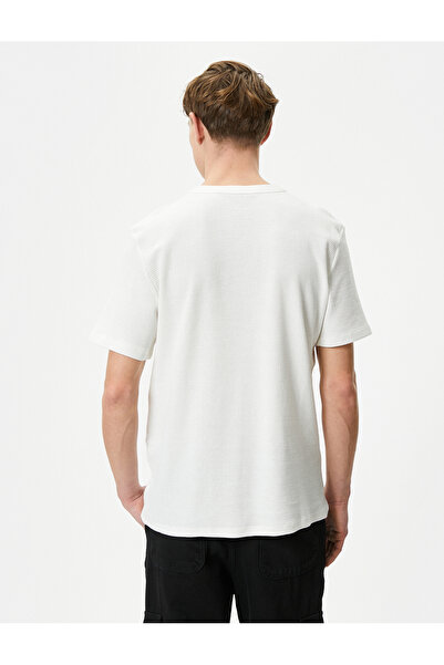 Koton 4SAM10043HK Koton Erkek T-shirt BEYAZ