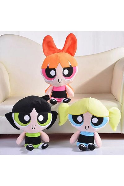 Choice 20cm White New 3pcs/lot 20cm Cartoon Anime Powerpuff Girls Plush Toys Cute Blossom Buttercup Bubbles
