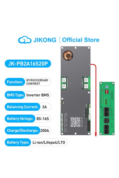 Choice JIKONG BMS 8S/16S 24V 48V LiFePo4 Li-Ion Battery 100A 150A 200A Household Energy BMS to Inverter ...