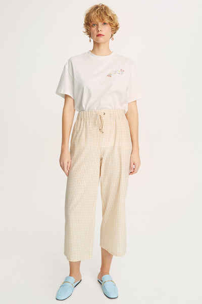 Perspective Жіночі брюки Malcolm комфортної посадки довжини кроп з візерунком...