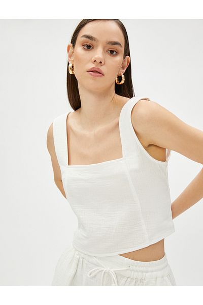 Koton Crop Athlete Thick Strap Cotton