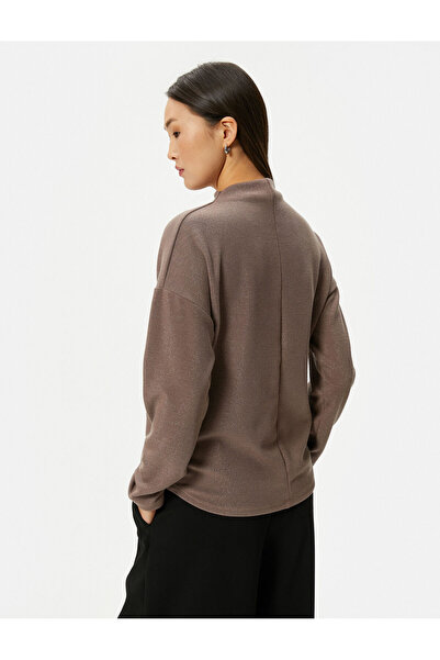 Koton Tričko s dlouhým rukávem Lurex s vysokým límcem