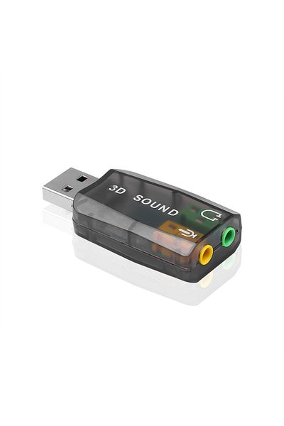 Kebidumei Gray Mini External Usb To 3.5mm Mic Headphone Jack Stereo Headset 3d Sound Card Audio Adapter New Sp