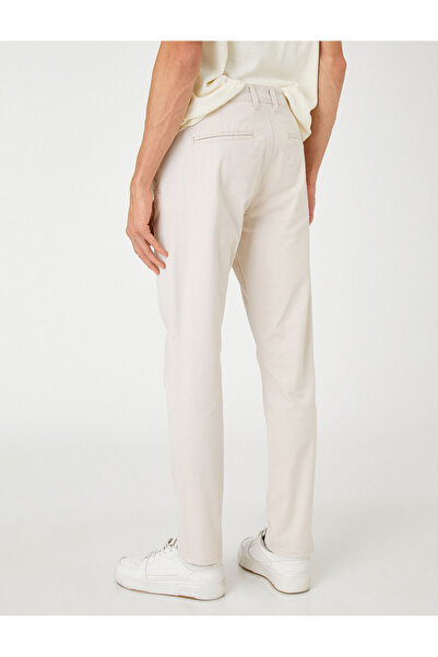 Koton Basic Chino Pantolon Düğmeli Cep Detaylı