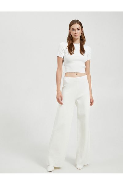 Koton Crop Knitwear Sweater Short Sleeve