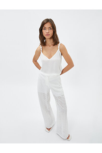 Koton Athlete Thin Strap Collar Floral Detailed