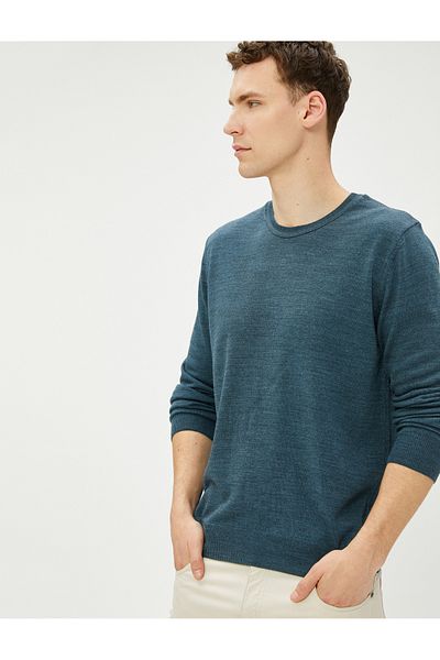 Koton Tricotaj de bază Pulover Decolteu Crew Slim Fit Mânecă lungă