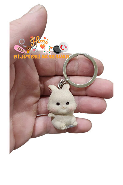 himi bijuteri aksesuar Rabbit Keychain Backpack Ornament Auto Keychain Orname...