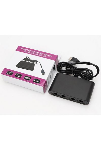 Choice Black 4 Ports Game Converter For Gamecube Gc Controller Usb Adapter For Nintend Switch Ngc/wii U/pc