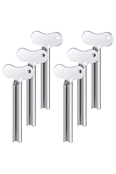 Choice 6pcs 1-6 Pcs Stainless Steel Toothpaste Tube Squeezers Metal Key Toothpaste Squeezers For Bathroom H