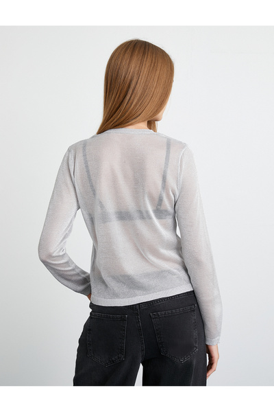 Koton Knitwear Sweater Crew Neck Glitter μακρυμάνικο