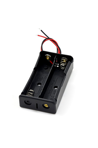 ALLOYSEED صندوق بلاستيكي لحمل بطاريات 18650، مزود بسلك توصيل، يحتوي على 2 قسم...