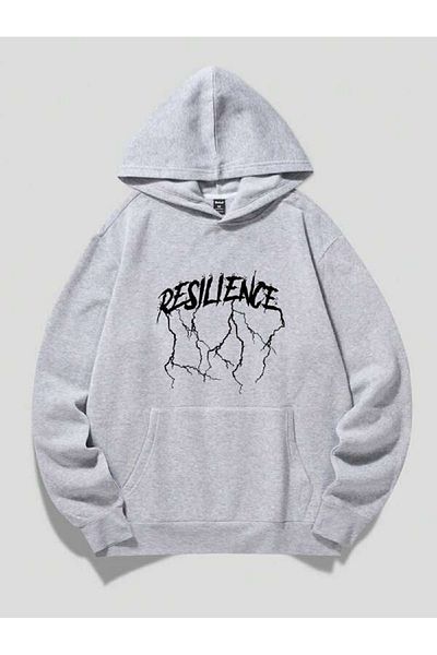Moda Glo Φούτερ με στάμπα Unisex Grey Resilience