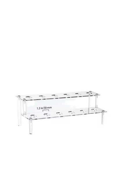 Choice A Acrylic Ice Cream Cone Dessert Holder Tray 12-hole Waffle Cone Display Stand Storage Rack Wedding.
