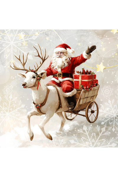 hediyechy Merry Christmas Printed Single Duvet Cover Set - Without Sheets