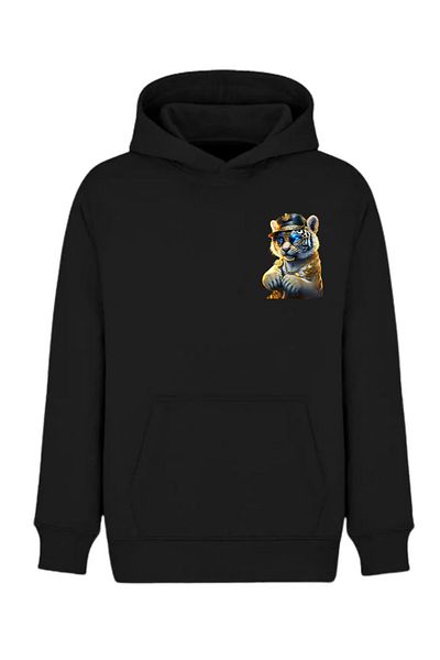 Moda Glo Hanorac obișnuit cu glugă unisex cu buzunar cangur