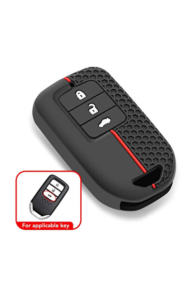 Choice1 غطاء مفتاح سيارة سيليكون بثلاثة أزرار لسيارات هوندا فيت، لاكي، فيزل، ...