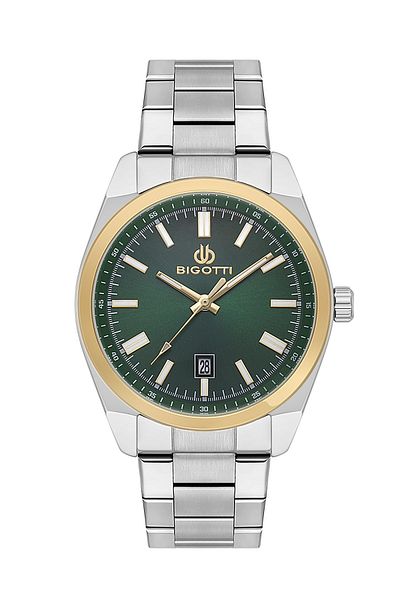 Bigotti Bg.1.10568-5 Men's Green Dial Wristwatch