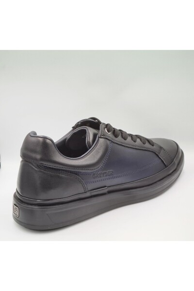 Greyder 18010 Siyah Lacivert Hakiki Deri Erkek Urban Casual Ayakkabı