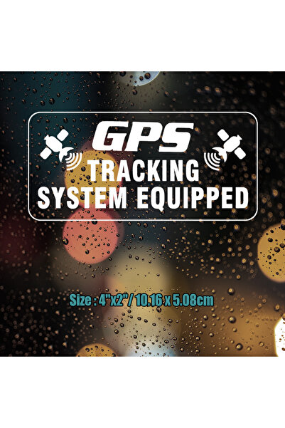 Choice ملصقات سيارات بيضاء مزودة بنظام تتبع GPS، مقاس 10.16 × 5.08 سم، ذاتية ...
