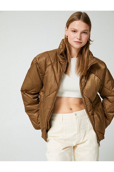 Koton Prošívaná kapsa na zip se stojáčkem Puffer Jacket