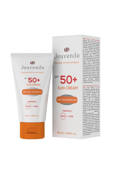 Jeuvenile UVA/UVB-Schutz und Sonnenschutzmittel mit Lichtschutzfaktor 50+ von Güneş Kremi, Hızlı Emilen N