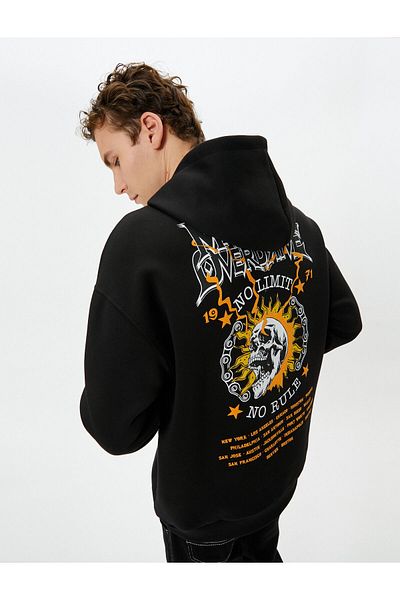 Koton Oversize Hoodie - Παπούτσια με στάμπα με θέμα το κρανίο