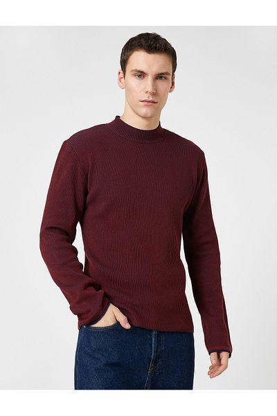 Koton Basic Knitwear Sweater Half Turtleneck Slim Cut