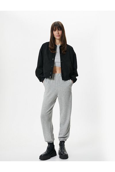 Koton Jogger Sweatpants with Elastic Waist and Pocket Detail