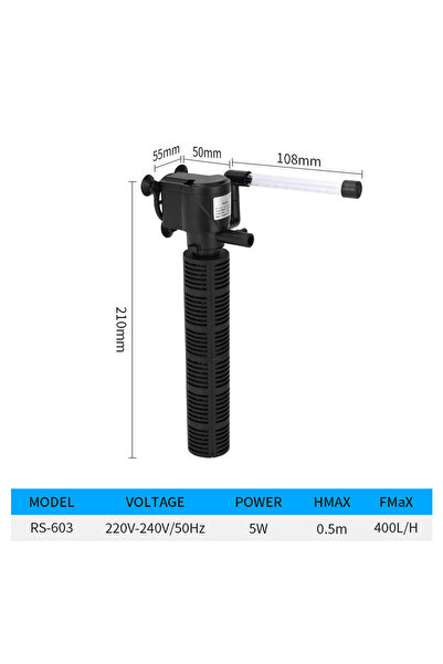 Choice alloet RS 603 EU 3 in 1 Silent Aeration Water Purifier Internal Pump S...