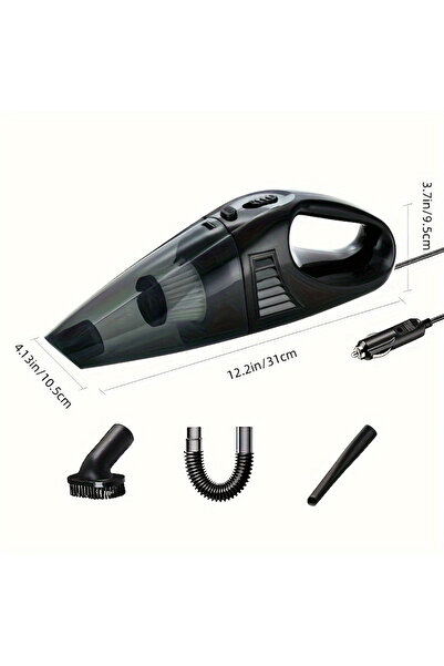 Choice black 12V Handheld Vacuum Cleaner, Handheld Car Vacuum Cleaner With Strong Suction Power, Portable M