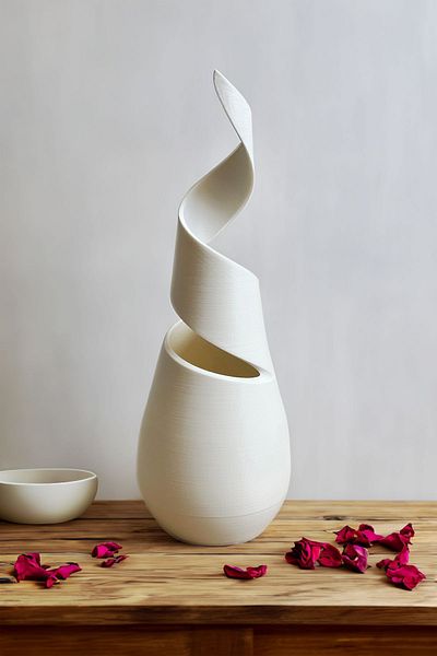 Printartz Spiral Vase Decorative Modern Simple Stylish Minimal