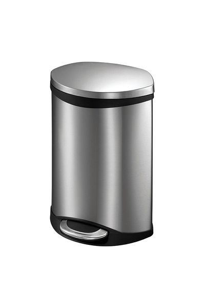 EKO Shell Stainless Steel Semi-Round Non-Slip Step Pedal Bin