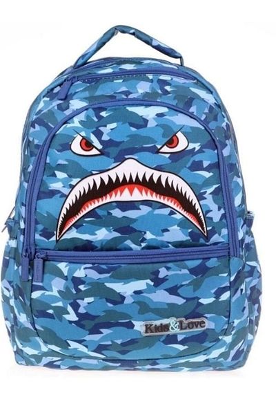 KAUKKO Kids Love Square Shark Backpack L5123