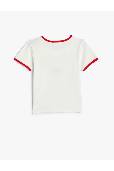 Koton Sports Themed Crew Neck Short Sleeve T-Shirt - Print Detail
