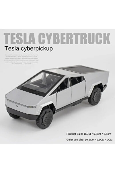 Choice New 1:24 Cybertruck Model Silver Pickup Truck Diecast Metal Toy Cars w...