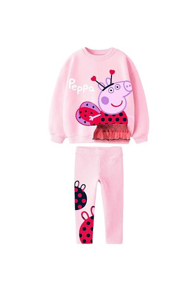 Daisy Dolly Girl's Printed Tulle Detailed Cotton Brushed Fabric Untipped Suit