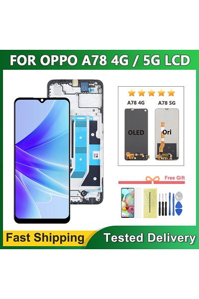 sinmaytai 5g Orig With Frame For Oppo A78 5g Cph2483 Cph2495 Lcd Display Touch Screen Digitizer Assembly With