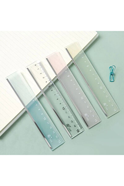 Choice مسطرة مستقيمة شفافة بلاستيكية، لون عشوائي، قطعة واحدة، طولها 15 سم، أد...