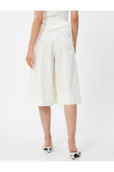 Koton Bermudy Sukňa Široká noha Normálne Vrecko v páse Detailné Bavlna