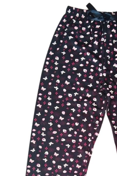 Angoravi Seasonal Viscose Combed Cotton Trousers with Elastic Waist Black