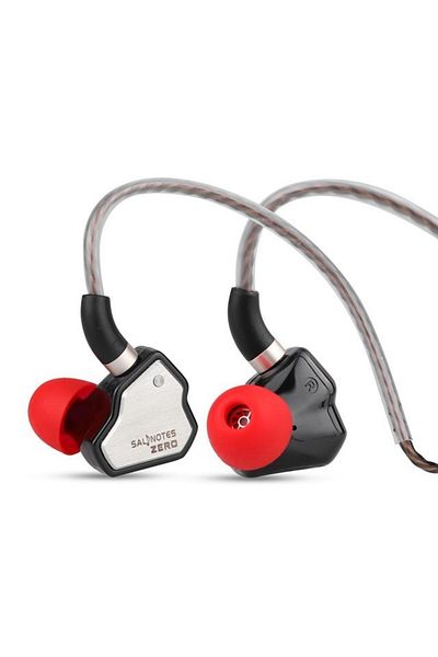 Choice سماعات أذن داخلية سوداء 3.5 مم مع ميكروفون 7 هرتز Salnotes Zero HiFi 10 مم بمحرك ديناميكي IEM معدني مركب D