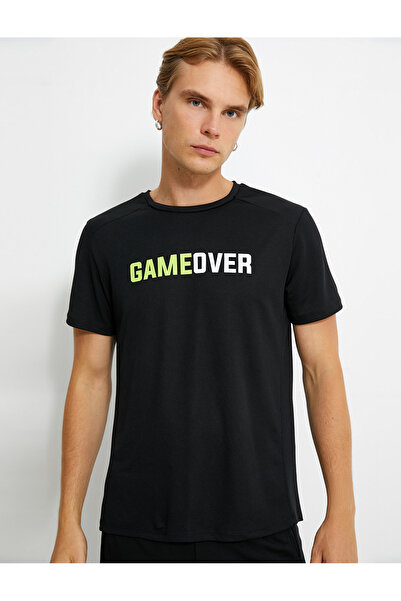 Koton Αθλητικό μπλουζάκι με κοντό μανίκι Crew Neck - Slogan Printed