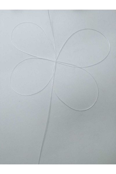 Eskişehir hobi sanat 5 Meters White Color 0.3 mm Thin Rosary Thread