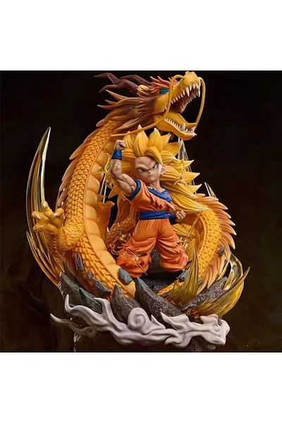 Choice Q Version Dragon Ball Z Figure Ssj3 Goku Action Figures Dragon Fist Explosion 14CM PVC GK Statue ...