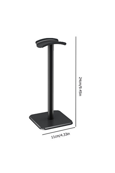 Choice Black Aluminium Alloy Headset Support Stand Anti-Skid Base Space Savin...