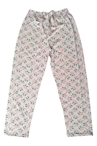 Angoravi Seasonal Viscose Combed Cotton Trousers with Elastic Waist Cream