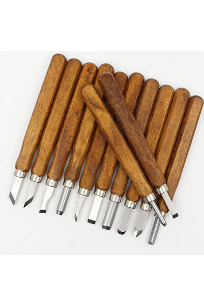 Choice New 12pcs Wood Carving Chisels Tools Wood Carving for Woodworking Engraving Olive carving knife h...