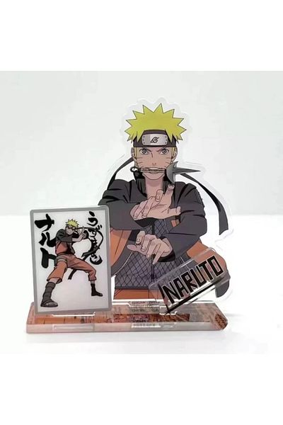 BANDAI 02 Naruto Acrylic Standing Plates Naruto Sasuke Kakashi Anime Peripheral Desktop Ornaments Diy Decor